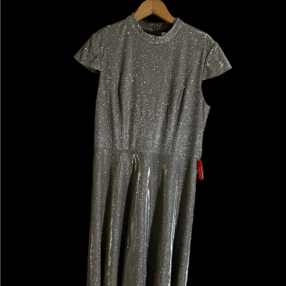 Mac Duggal Iridescent Fit&Flare Dress Size 12 Gem